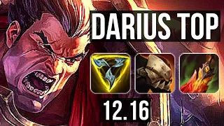 DARIUS vs JAX (TOP) | 12/0/4, 2.3M mastery, 1200+ games, Legendary | KR Master | 12.16