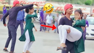 Girl's Hold In My Arm's (cute girl's) || Pappu Prankster