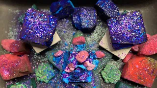 Dyed and Plain Soft BSN Blocks *Pt 1 🦋🌺◻️w/ Green Reforms ❇️🍬☘️ | Gym Chalk ASMR | Dyed Gym Chalk