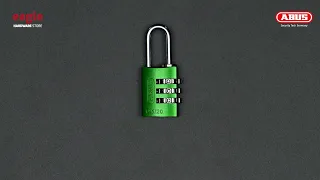 [108] ABUS 145/20 20mm Aluminium Combination Padlock with resettable code - Green (EAGLE)