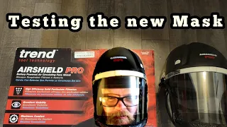 Testing out my new battery operated dust mask, Trend airshield pro