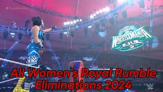 All Women’s Royal Rumble Eliminations 2024