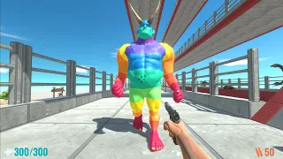 New FPS Rainbow with all weapons to save his wife - Animal Revolt Battle Simulator