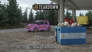 Speedrunning new content!｜Teardown - Paper girl - 100% Glitchless in 17.1 seconds