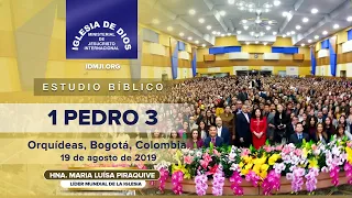 Estudio bíblico: 1 Pedro 3, Orquídeas, Bogotá, Colombia, Hna. María Luisa Piraquive, 19 agosto 2019