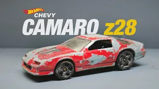 Restoration Modification Hot Wheels Camaro IROC-Z Junk becomes a Drag Race Car