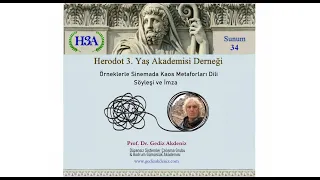 Prof. Dr. Gediz Akdeniz "Örneklerle Sinemada Kaos Metaforları Dili"