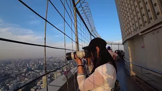 Baiyoke sky hotel 82 Crystal Grill Restaurant on 82nd floor and 83rd roof view with sony FDR-X3000