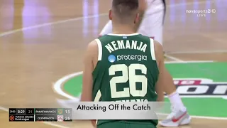 Nemanja Nedovic (Panathinaikos) Attacking Off the Catch and Off the Dribble [Euroleague, 2020-2021]