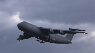 share  C 5M Aircraft dropped President Trumps equipment departs London Stansted 30Nov2019 341p RCH39