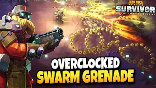 Hazard 4 Gets Eaten Alive by Fully Overclocked Swarm Grenade! | Deep Rock Galactic Survivor