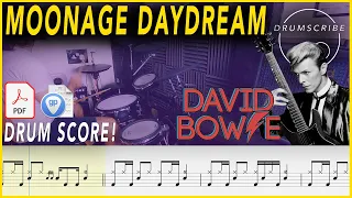 Moonage Daydream - David Bowie | DRUM SCORE Sheet Music Play-Along | DRUMSCRIBE