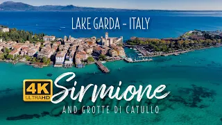 Sirmione, Lake Garda, Italy & Grotte di Catullo Roman Ruins - 4K 60FPS