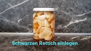 Süß sauer eingelegter SCHWARZER RETTICH (vegan)