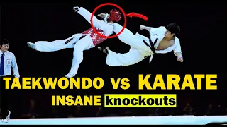 KARATE vs TAEKWONDO - Unbelievable Knockouts