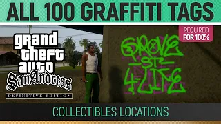 GTA San Andreas: Definitive Edition - All 100 Graffiti Tags 🏆 Collectibles Location Tags