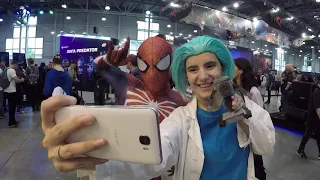 Человек паук на Игромир 2018, Comic con Russia 2018, танцующий человек паук