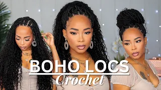 Boho Faux Locs Tutorial Using Human Hair | QUICK AND EASY CROCHET METHOD Ft.Lockbraids