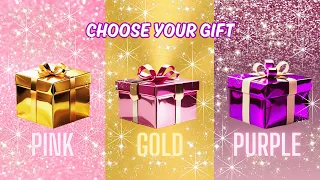 Choose Your Gift🎁3 Gift Box Challenge Pink, Gold & Purple🤩2 good 1 bad Are you a lucky person?🤔