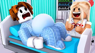Giving birth to a baby in Roblox Maple Hospital
