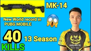 TACAZ New WORLD RECORD in SEASON 13 40 KILLS SOLO VS SQUAD | PUBG MOBILE