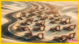 China Conquers Desert | Thousands of heavy equipment Working in Chinese Desert