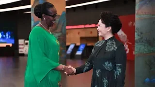 First ladies Peng Liyuan and Jeannette Kagame visit China National Centre for the Performing Arts