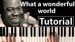 Como tocar "What a wonderful world" - Piano tutorial, partitura y mp3