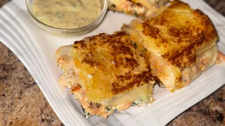 Salmon Grilled Cheese Sliders
