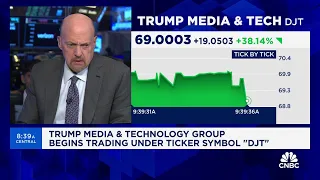 Jim Cramer on the stock surge of Trump Media & Technology Group