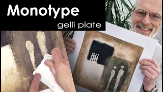 Monotype with acrylic on gelli plate