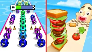 Sandwich Runner vs AZ Run - Gameplay Android,iOS Walkthrough Pro Game Mobile