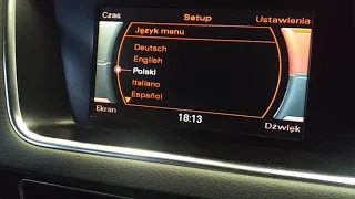 Audi Q5 8R - polskie menu w radio Concert