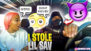 I GOT MY CAR STOLEN WITH LIL SAV IN IT PRANK😱!! * She Can Fight*
