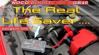 How to jump start Peugeot-308 with Noco-GB 40