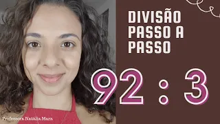 "92 dividido por 3" "92/3" "92:3" "Dividir 92 por 3" "Dividir 92 entre 3" "aula online divisão"