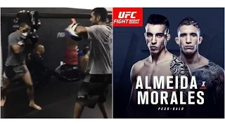 Thomas Almeida training for Albert Morales at UFC Fight Night 100