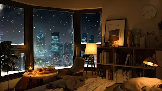 Smooth Jazz Piano Music in Cozy Bedroom - Relaxing Jazz Music for Sleep, Study, Focus, Work