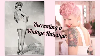 Recreating a vintage hairstyle - Betty Grable | Using hair padding