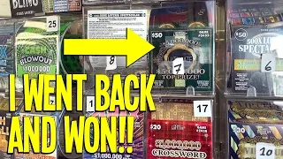 I WENT BACK and WON!! $$$ Buying 2 MORE $50 LOTTERY TICKETS