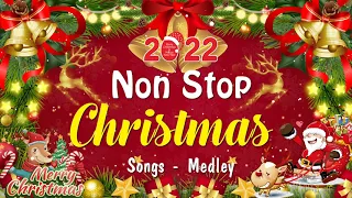 Best Non Stop Christmas Songs Medley 2022 🎄🎁  Greatest Old Chrismtas Songs Medley 2022 ️🎁🎉️⛄