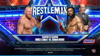 Brock Lesnar vs. Roman Reigns Universal Championship at WrestleMania 34 | WWE 2K23