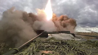 The "Iskander - K" missile system in action