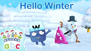 @officialalphablocks - Hello Winter ❄️ ☔️ 🌨 🌬 | It's Winter Time! | Phonics