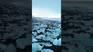 Diamond Beach in Iceland ❄🇮🇸🧊 #iceland #icebergs #beach #glacier #icelandnature #southiceland