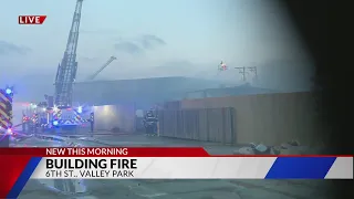 Warehouse fire at 'Elite Properties' in Valley Park, Missouri