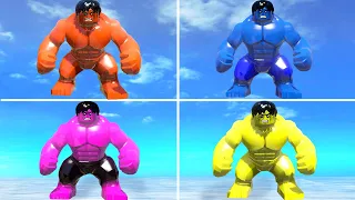 4 Incredible LEGO Transformations: Hulk's Color Evolution!