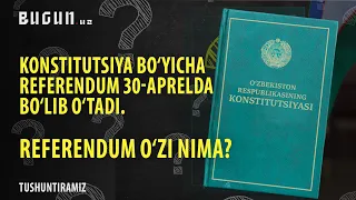 Konstitutsiya boʻyicha referendum 30-aprelda bo‘lib o‘tadi. Referendum o‘zi nima?