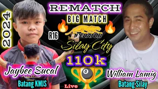 Jaybee Sucal " Batang KMJS" 🆚 William Lamig "Batang Silay".. Rematch..110K.. Pag RESBACK ni William