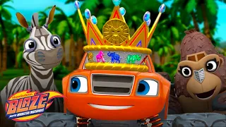 Blaze Gets Crowned King of Animal Island! 👑 w/ AJ | 45 Minutes | Blaze and the Monster Machines